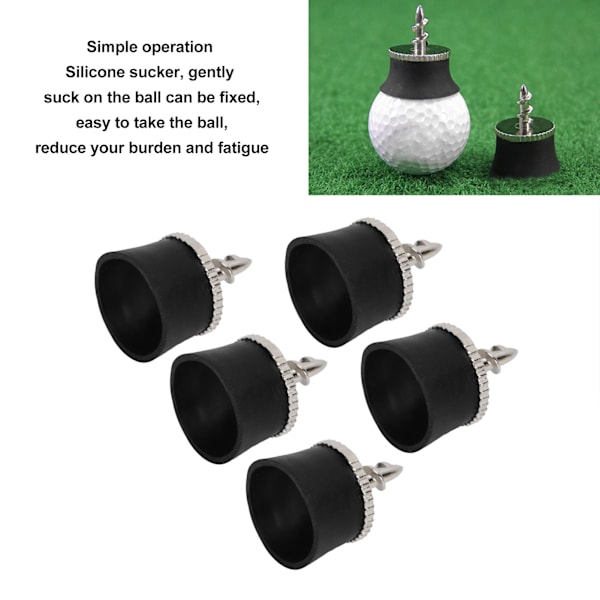 5-pack silikon golfbollsuppsamlare med sugkoppsgrepp-FX-