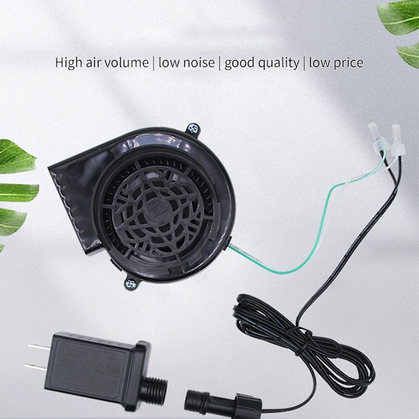 Oppblåsningspumpe, Reserveviftemotor for Oppblåsbar Hagedekorasjon, 1.0a Vifte for Plenen, Halloween og Jul, 10.2v/1.0a Adapter