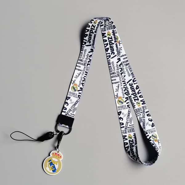 Fodboldstjernehold mobiltelefonline, nøglering mod tab, aftagelig line til arbejdskort, gave til fans-FX- real Madrid