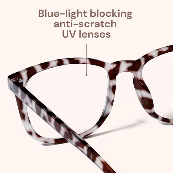 Blålysblokkerende databriller Anti-UV Matt Svart & Leopard-FX-