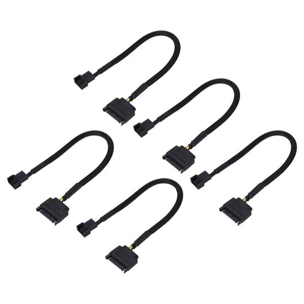 5 stk. SATA 15-ben til 4-ben blæser strømadapterkabel konverter 22AWG-FX-
