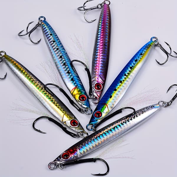 PROBEROS 5st Blandade Lysande 3D Fiskedrag 80g 80g Mixed Color