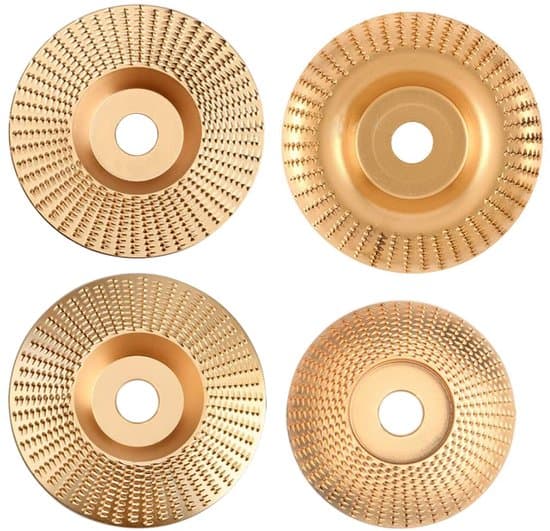 4-pack Tungsten Carbide Grinding Discs for Angle Grinders - Compatible with 115/125mm - for Grinding, Shaping, and Wood Carving-FX-