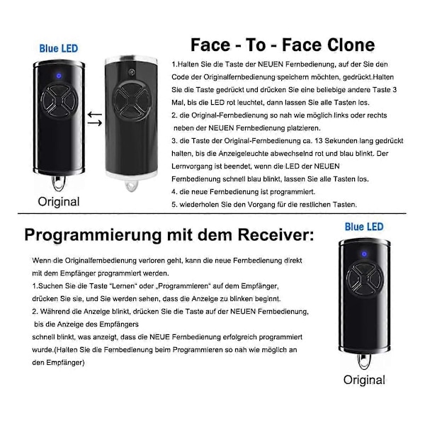 868MHz Garageportöppnare, Ersättningsgarageportöppnare för handhållen sändare -4-868-BS LGL【HY】