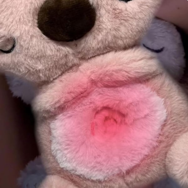 Lugnande Koalabjörn, Sovande Uttern, Ångestlindrande Koala, Andningsuttern, Bärbar Plyschleksak med Musik, Ljus och Rytmisk Andningsblinkning - Xin