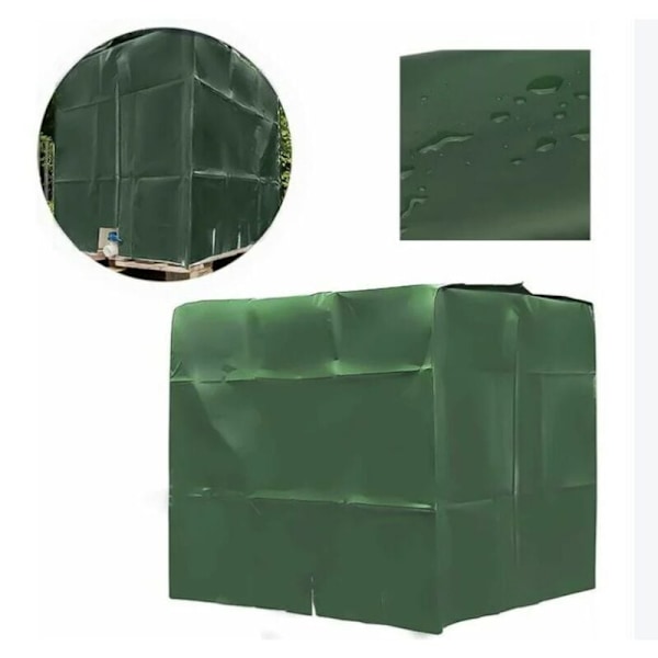 Vandtankdæksel, IBC tankdæksel til 1000L tank, Beskyttelsesdæksel til vandtankcontainer, Støv-UV-Regndæksel, 120x100x116cm (Grøn)【HY】