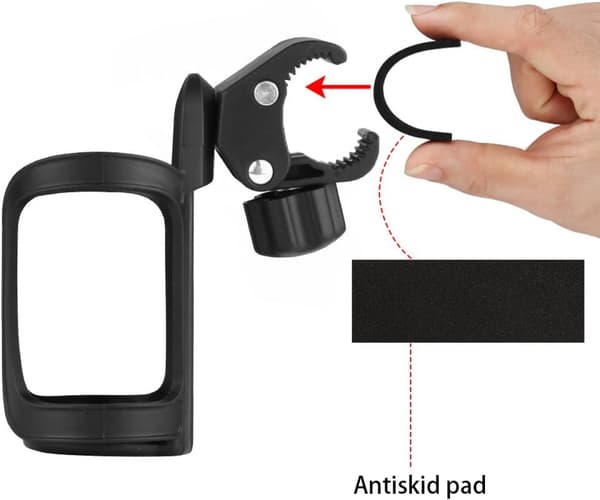 Kopholder til klapvogn, cykel, universal drikkeholder til klapvogn, cykel, kørestol, rollator, scooter-FX-