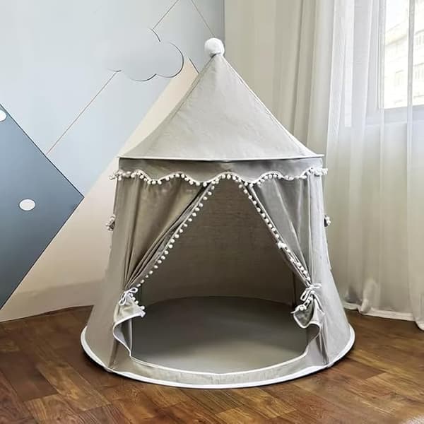 Stort Legetelt til Børn – Yurt-design Legetelt med Taske, Perfekt Gave til Børn-FX- Gray