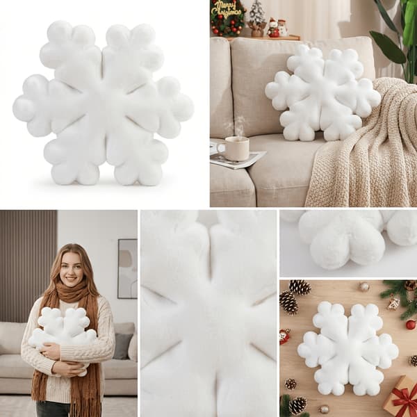 Snefnug-pude kreativ sofapude til soveværelse og stueindretning 50x50cm White