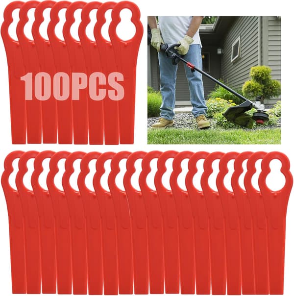 100 stk. plastgressklipperblad Trådløst gressklipperblad 83 mm gressklipperblad Hageklipper erstatningsblad for bosch art23-FX-