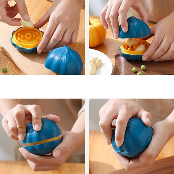 Vitlök Twist Press Mini Vitlökspress för Vitlök Multifunktionellt Verktyg Vitlökskvarn Mini
