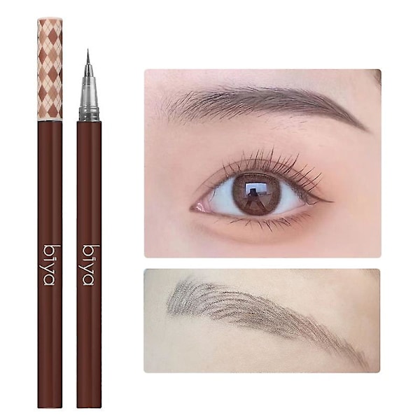 BIYA Øjenbrynspen Vandtæt Øjenmakeup Øjenbrynspen Skaber Naturligt Udseende Øjenbryn Makeup Værktøj Gr Grey Style A