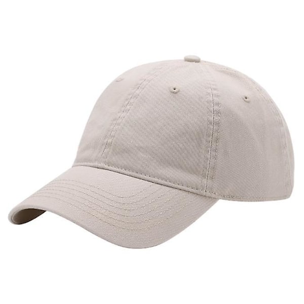 Pehmeä Baseball-lippis Suurelle Päälle (Beige Mandel, 59-65cm)