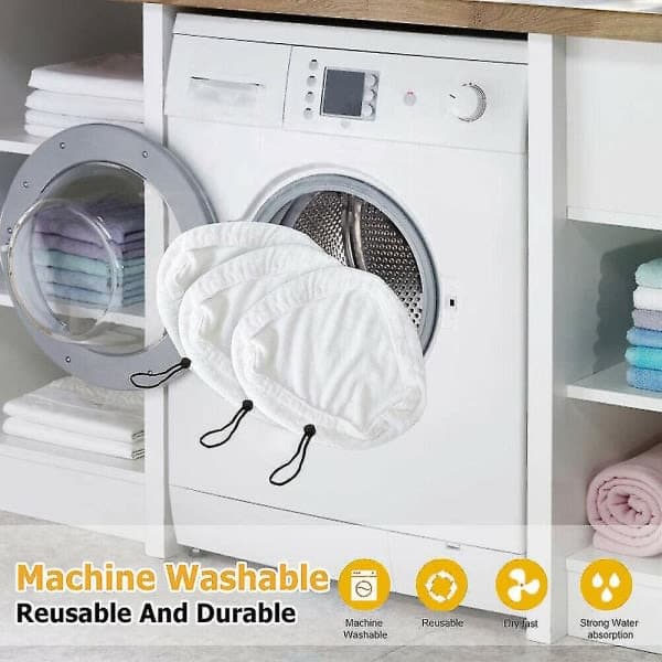 6 stk Gjenbrukbare Mikrofiber H2o Dampmopp Erstatningsputer Tilbehør Dampmopp Rengjøringsduk