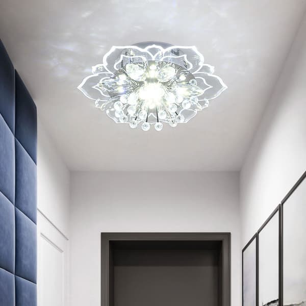 Moderne 9W Krystal LED Loftlampe til Gang, Hvid-FX-