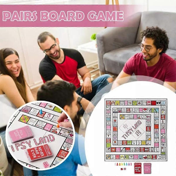 Tipsy Land Brädspel, Drickspelsbrädspel för fester