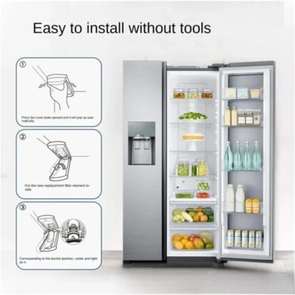 3 kpl Jääkaapin vedensuodatin, korvaa DA97-17376B DA97-08006C HAF-QIN HAF-QIN/EXP -suodattimet Samsung Multi-Door -jääkaappeihin.ca