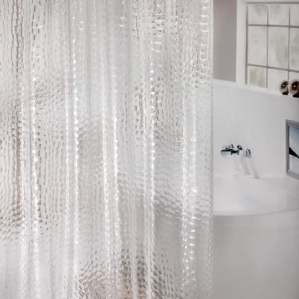 Transparent duschdraperi med viktmagnet undertill