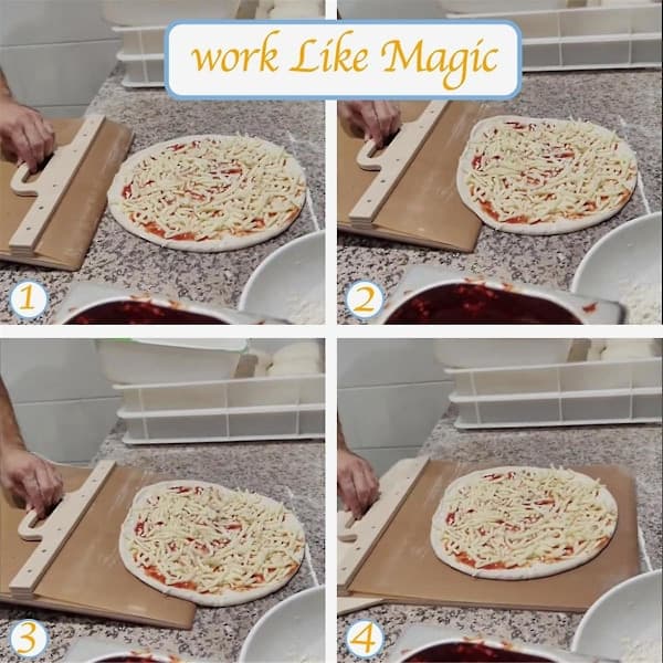 Skydbar Pizzaspade Pala Pizza Scorrevole Pizzaspade Som Overfører Pizza Perfekt Non-Stick-FX-