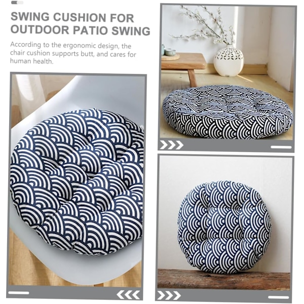 Handgjord Vågig Tatami Futon Kudde 40x40cm Tatami Kuddar Sittdyna för Studentkontorsstol Multifunktionell