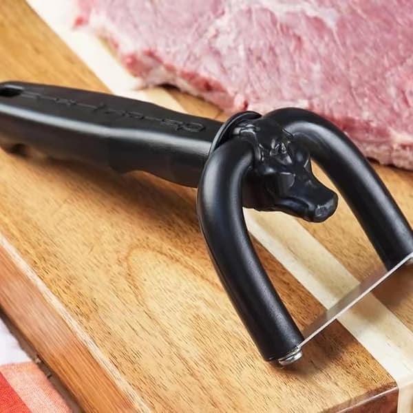 Fat Trimmer for Beef and Pork, Handheld with Ergonomic Handle, Stainless Steel Blade-FX-