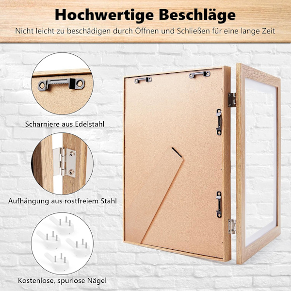 Kromapolis 4-pack Träfärg A4 Barnramar - Eco MDF, Collageram för barnkonst-FX-