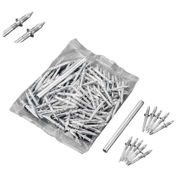 Double-Headed Seamless Nails with Double Thread - 500 pcs with Sleeve for Skirting Boards and Furniture-FX-