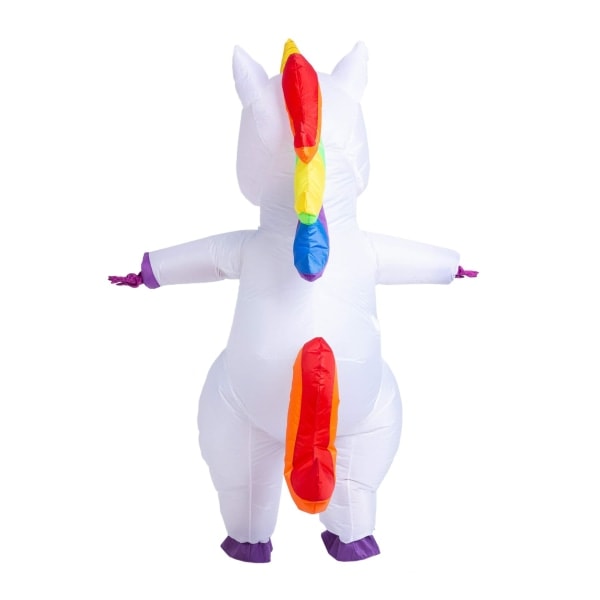 Creations Uppblåsbar Enhörningsdräkt Full Body Unicorn Air Blow-up Deluxe Halloween-dräkt - Vuxenstorlek 150-190 cm