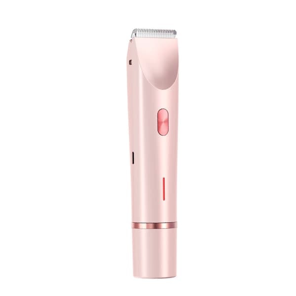 2-i-1 Bikini Trimmer Elektrisk Barbermaskin for Kvinner, Vanntett, Hårfjerning for Barbering av Ben, Armer, Armhuler Ansikt Rosa, Dobbelthode, Type-C pink