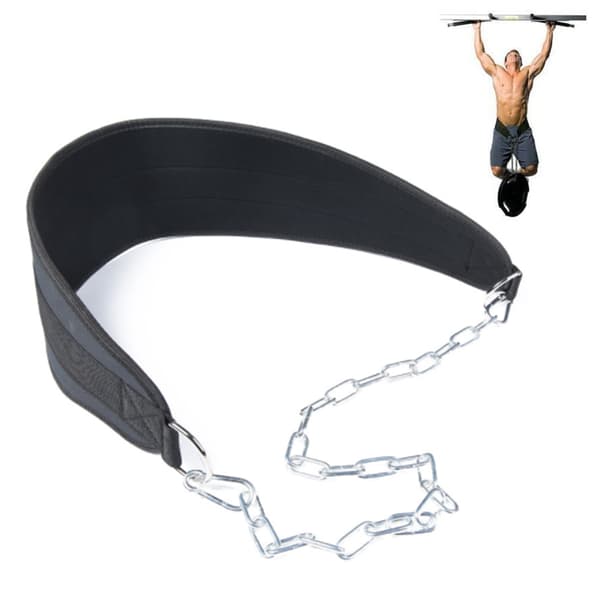 Vægtet Pull Up Dip Bælte Kæde Dobbelt D-Ring Vægtløftning-FX-