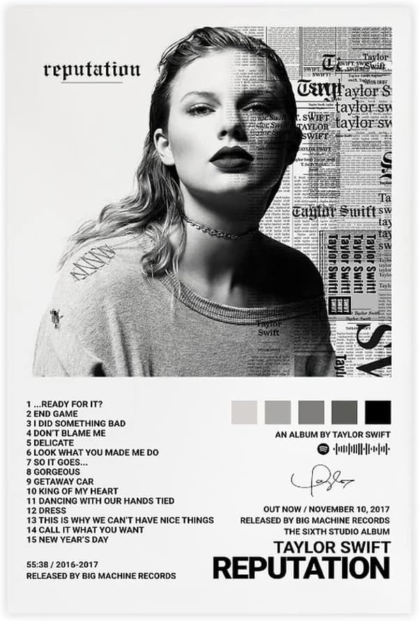 Popstjärna Canvasaffisch för Taylor Swift för rum Estetisk Canvas Väggkonst sovrum Reputation Reputation-FX-