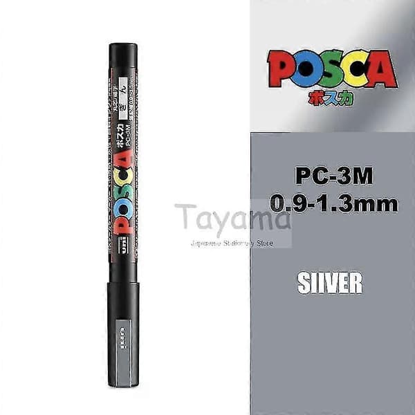 Uni Posca PC-3M Fin Spidsmarkør 0,9-1,3 mm Vandbaseret 24 Farver Kunstmarkører-FX- sliver