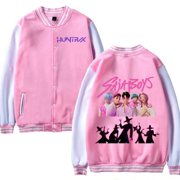 KPop Demon Hunters Kids Rosa Baseballjacka – Höst Vinterkappa för Flickor pink 4 130
