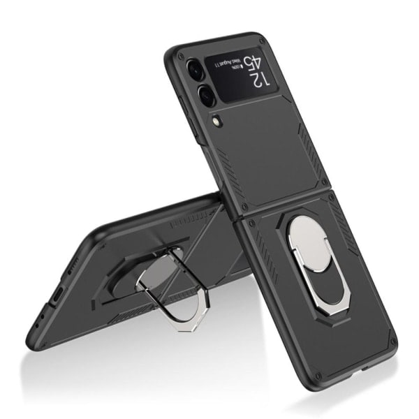 GKK Armor Samsung Galaxy Z Flip 3 Cover med Fingerring - Sort Sort