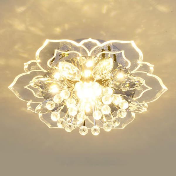 Moderne 9W Krystal LED Loftlampe til Gang, Hvid-FX-