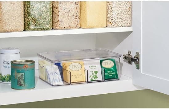 Klar plast teoppbevaringsboks med 8 rom-FX-