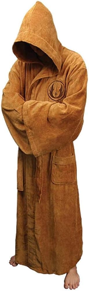 Jedi badekåbe til voksne med hætte, blød og varm fleece badekåbe-FX-
