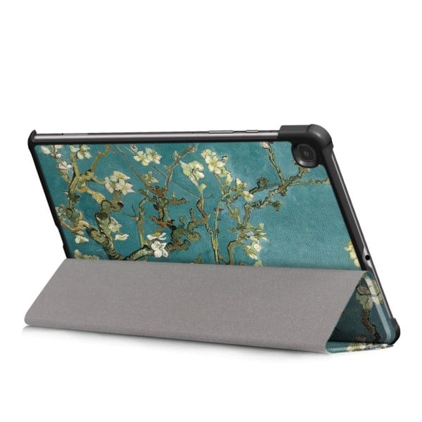 Slim Fit Deksel til Samsung Galaxy Tab S6 Lite - Mandelblomst i Svart【HY】
