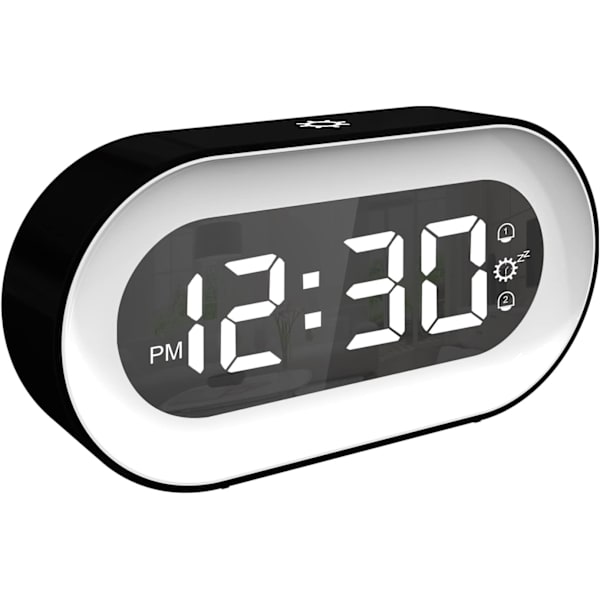 Digital Alarm Clock, Adjustable Brightness and Volume, Bedside Clock-FX-