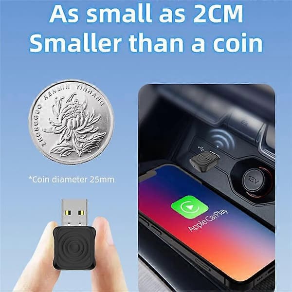 Carlinkit Mini trådløs CarPlay Android Auto-adapter for biler med ledning -FX-