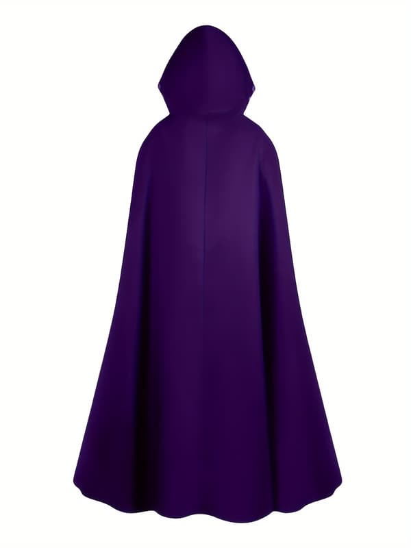 Hættekape til voksne Middelalder Renæssance Cosplay Kostume til Halloween og Rollespil L Purple