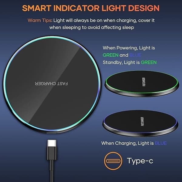 50W Hurtig Trådløs Opladerplade til Apple Samsung & iPhone & Universal-FX-