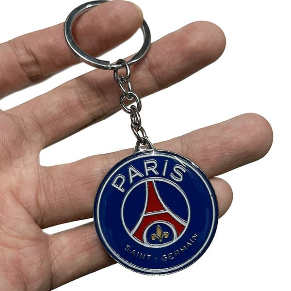 Avaimenperä Real Madrid -logolla, jalkapalloseuran logo metallia