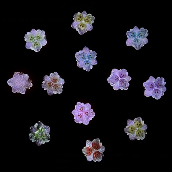 50 st 3D Blommor för Naglar Berlocker Is Transparenta Blommor Nagelberlocker Blommor Nagelkonst Berlocker Självlysande Blommor Berlocker {HH}
