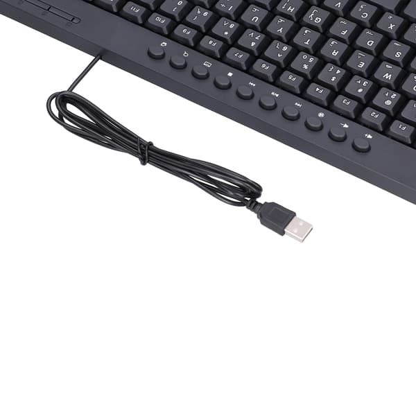 Kablet tastatur Mini 87 taster USB stasjonær bærbar PC kontortilbehør arabisk-FX-