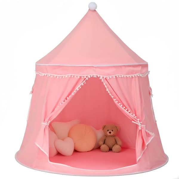 Stort Legetelt til Børn – Yurt-design Legetelt med Taske, Perfekt Gave til Børn-FX- Pink