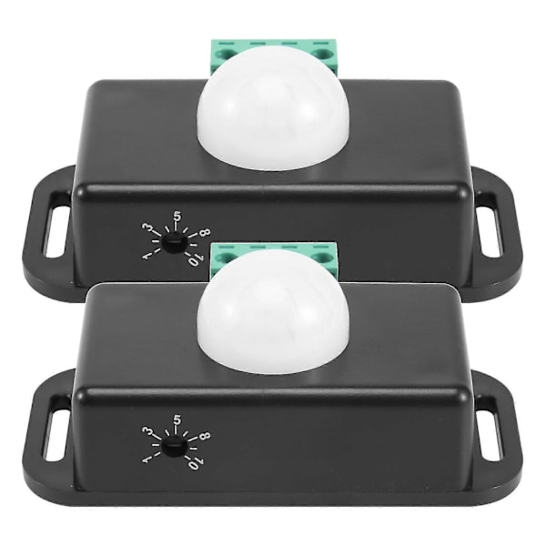 Bevægelsessensorafbryder, 12V 24V PIR-sensor LED til fleksible LED-stripelys, 2-pak-FX-