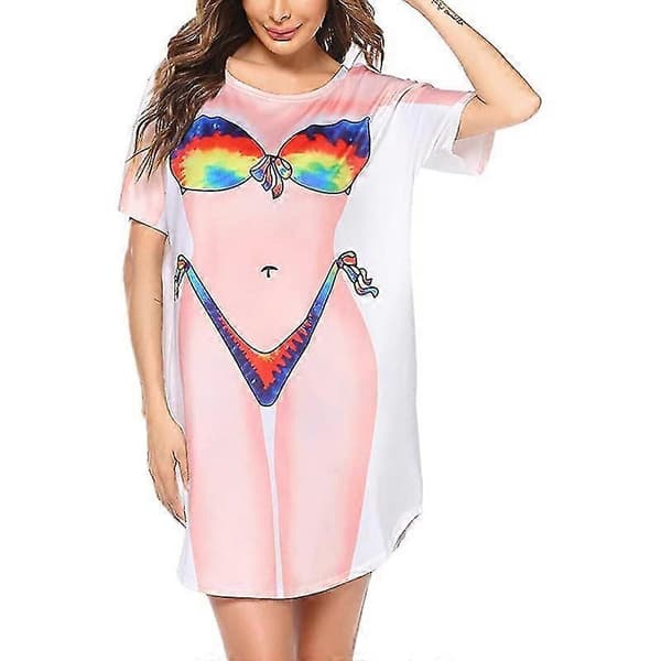 Women's Bikini Top, Short Sleeve, Cute Bikini, color2 2XL color2{YDE}-FX-