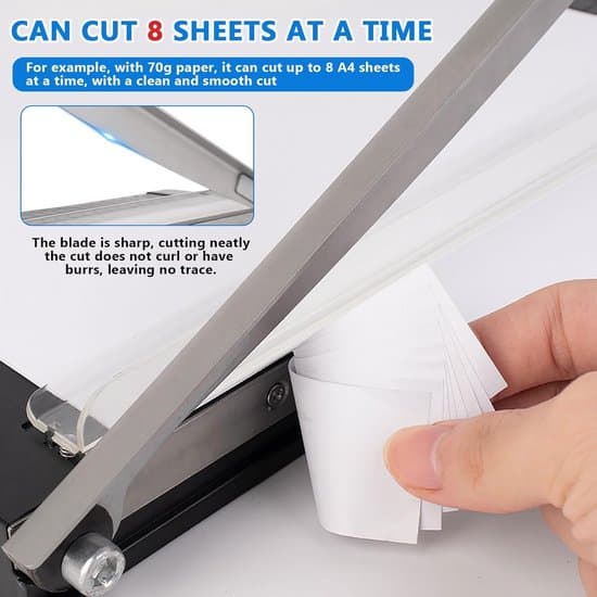 A4 paper cutter with lever and rounded corners, manual cutting device for paper and cardboard-FX-