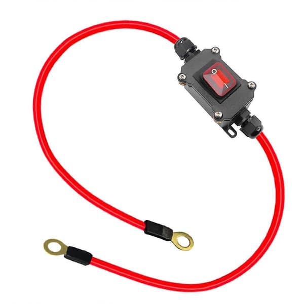 12V DC Inline Rocker Switch, 25A IP67 Vanntett Bryter med Hurtigkoblingsterminaler-FX-